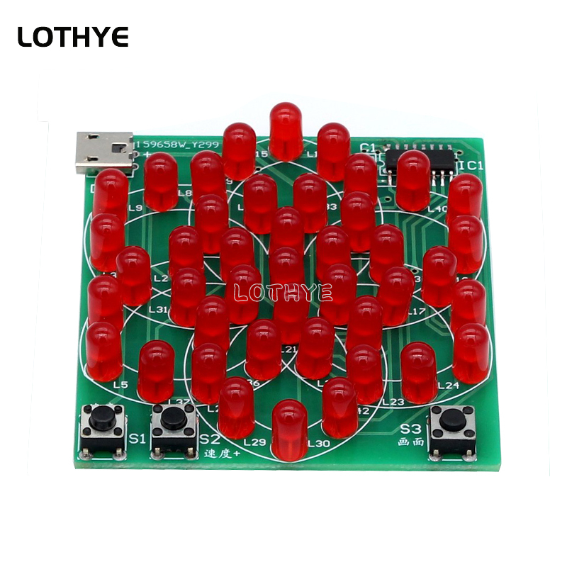43 LED 멀티 스타일 패턴 전자 풍차 흐르는 물 조 - Diy Electronics Project Kit 리뷰 및 가격