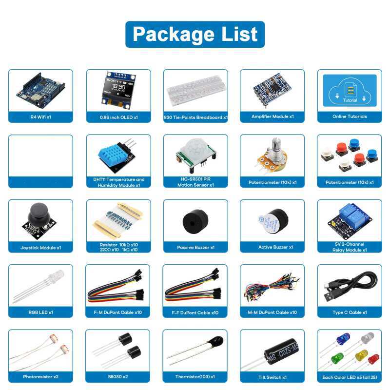 UNO R4 WiFi 호환 개발용 스타터 키트(센서 및 - Diy Electronics Learning Kit 리뷰 및 가격