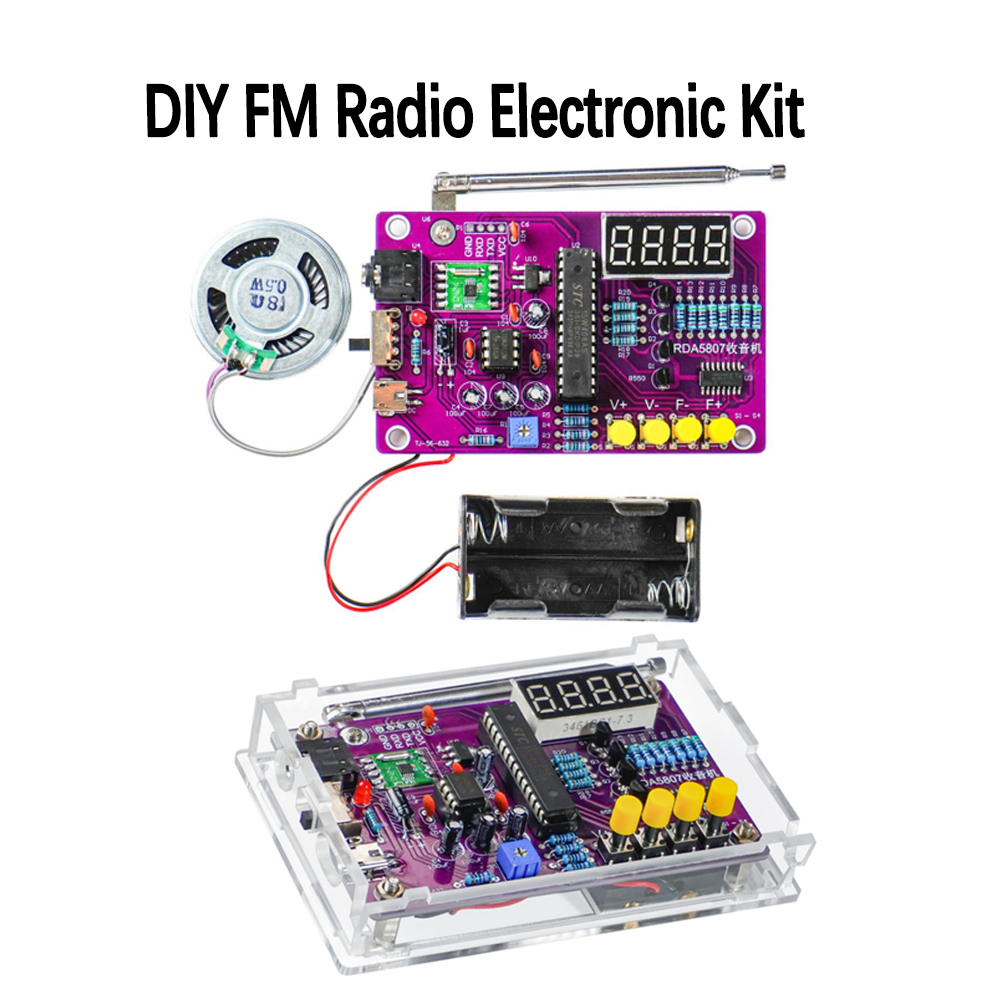 DIY FM 라디오 전자 키트 87-108MHz 조정  - Diy Electronics Project Kit 리뷰 및 가격