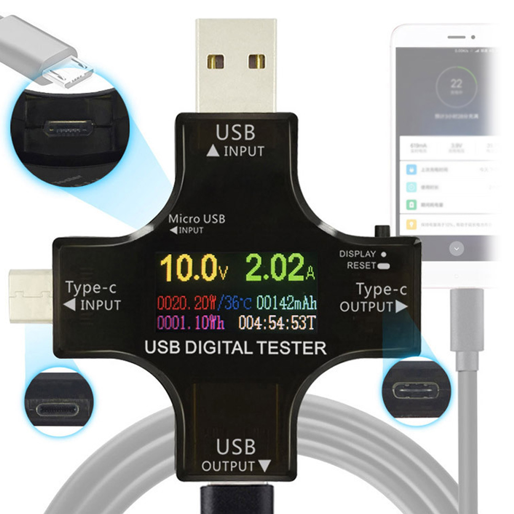 USB 테스터 Type-C PD 컬러 디지털 전압계 전 - Logic Analyzer Usb 리뷰 및 가격