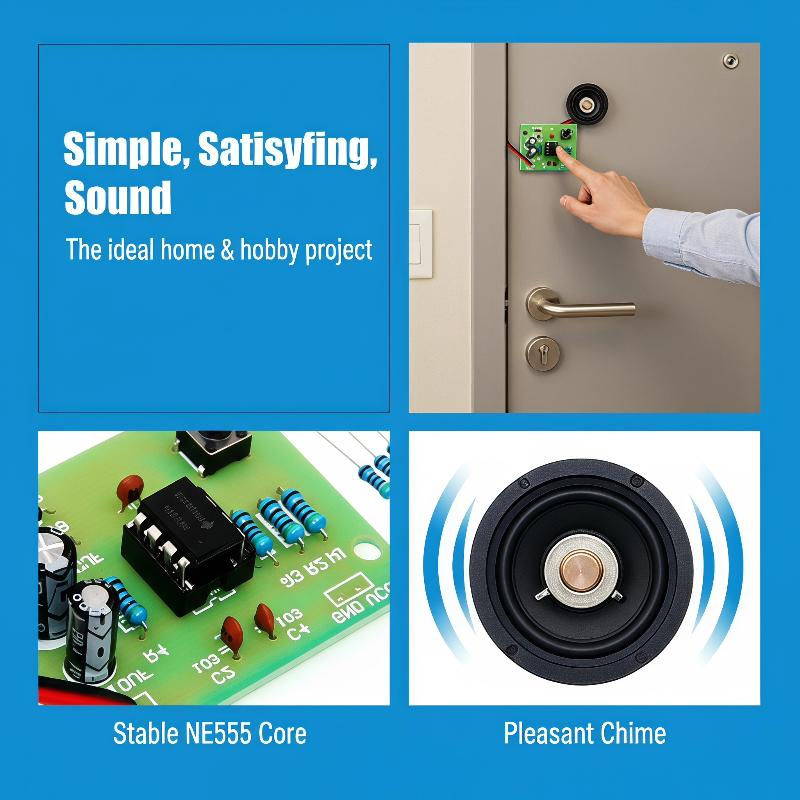 NE555 도어벨 DIY 납땜 연습 키트 듀얼 톤 딩동 - Diy Electronics Project Kit 리뷰 및 가격