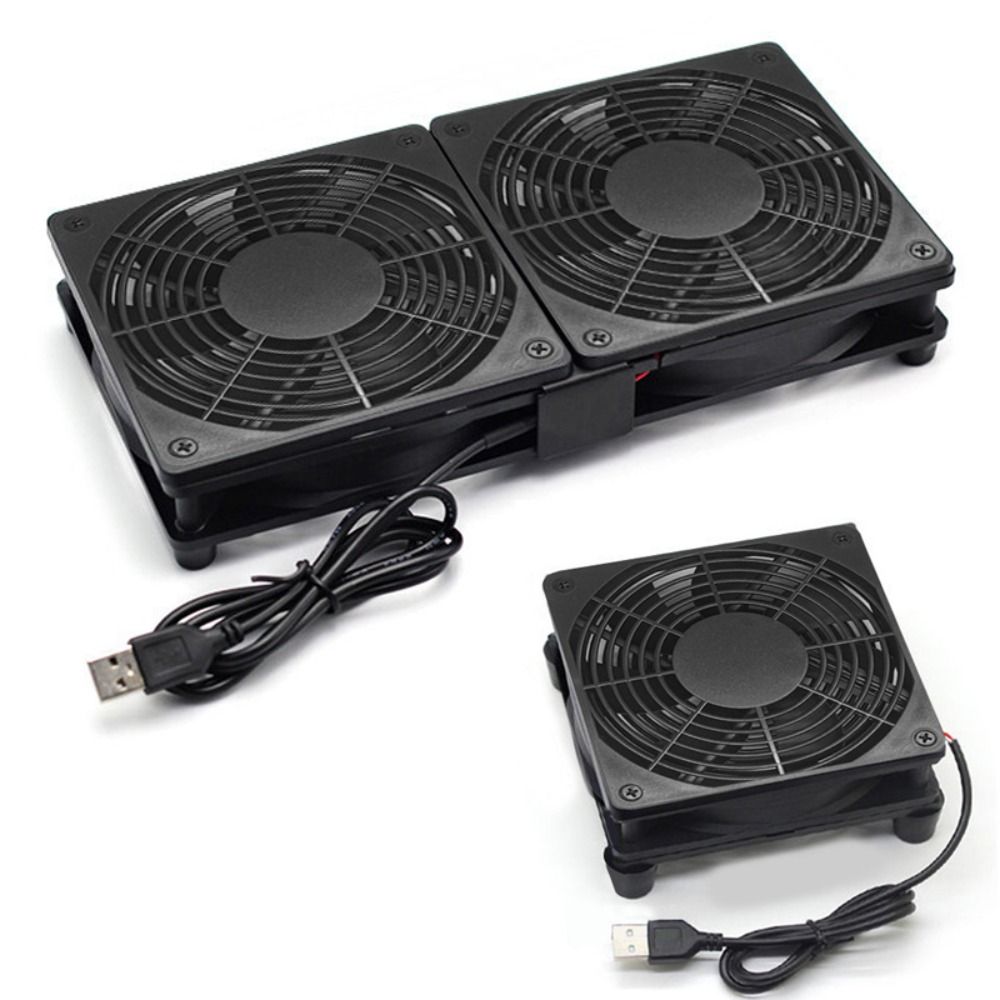 USB 전원 전자식 냉각 팬 듀얼 팬 DC 5V 모뎀  - Diy Electronics Cabinet 리뷰 및 가격