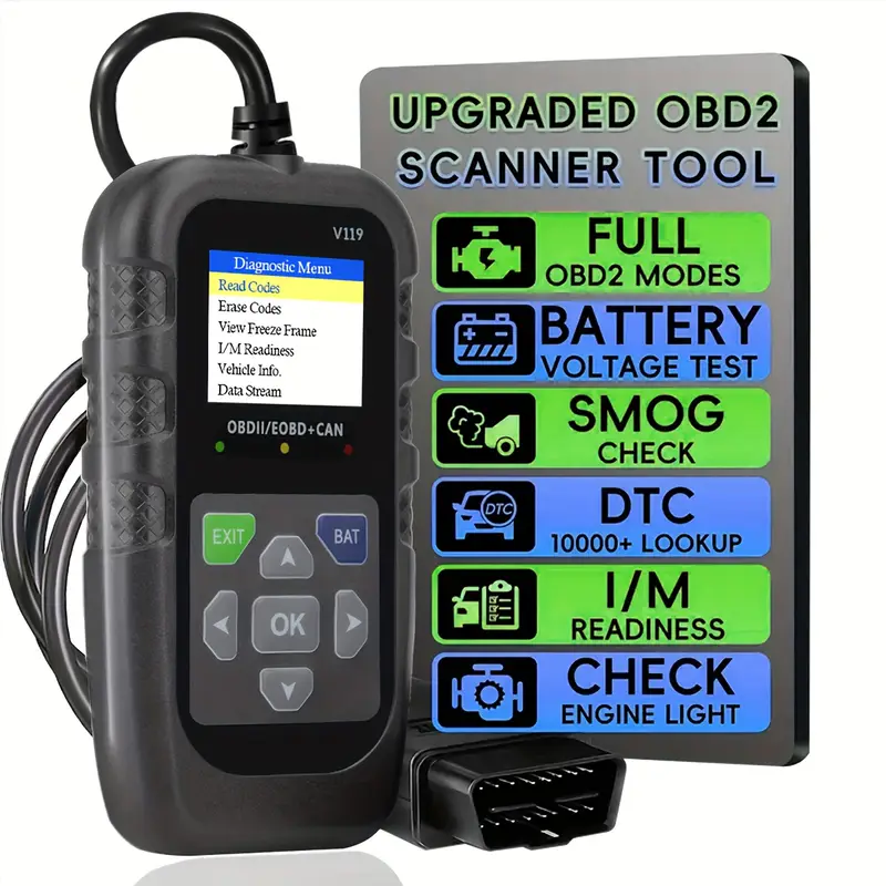 V119 OBD2 스캐너 코드 리더 USB 전원 공급  - Logic Analyzer Usb 리뷰 및 가격